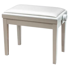 Банкетка Discacciati, белый глянец, кожа